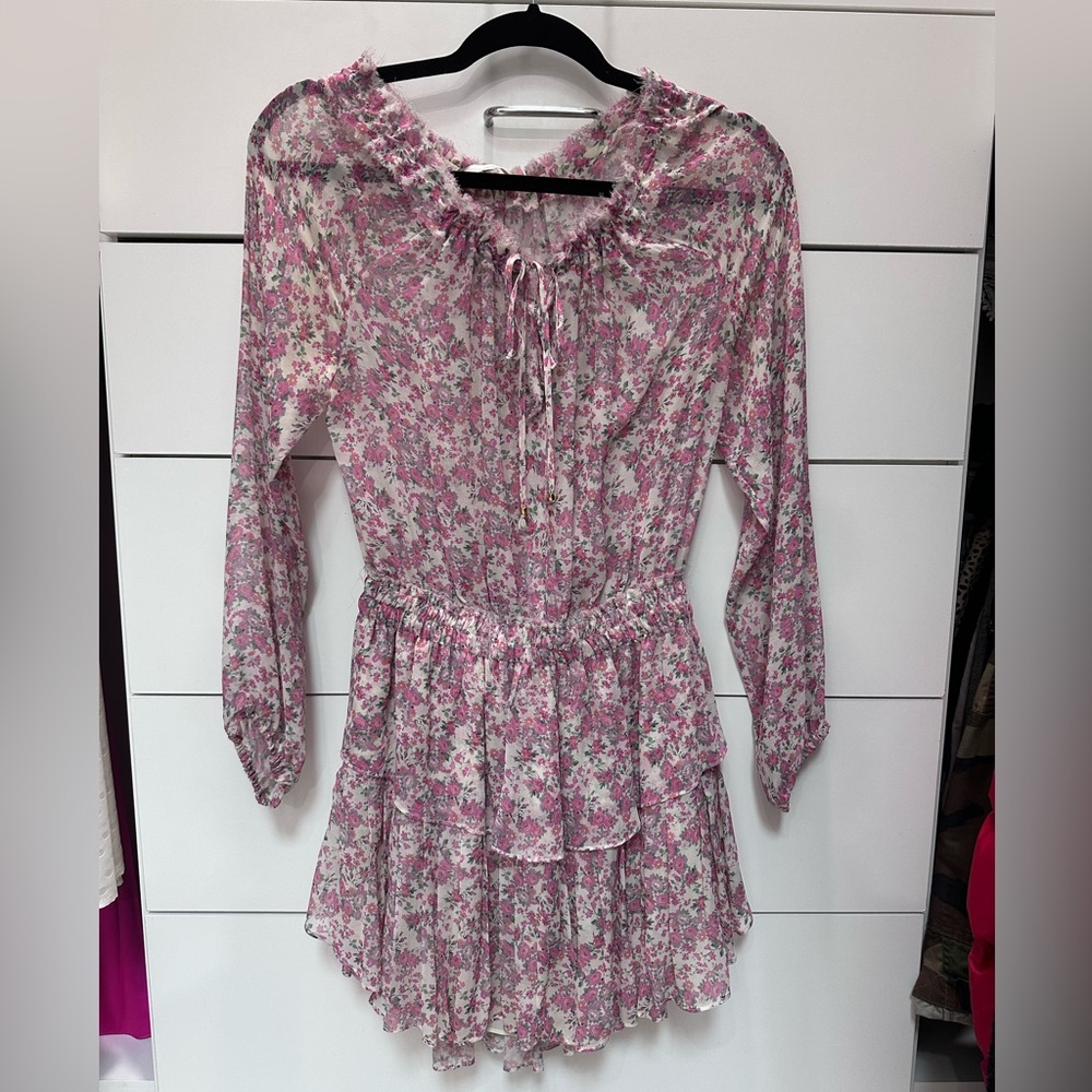 Love shack, fancy pink floral dress size small